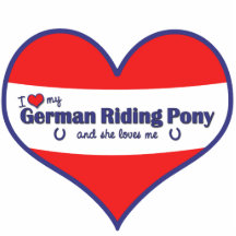 I Love My German Riding Pony (Female Pony) Photo Cutouts