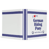 I Love My German Riding Pony (Male Pony) Binders