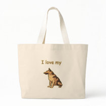 I Love My German Shepard bags