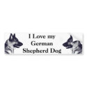 I Love my German Shepherd bumper stickers