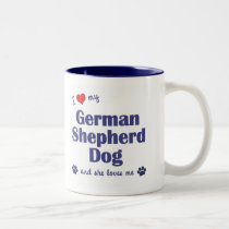 I Love My German Shepherd (Female Dog) mugs