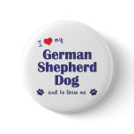 I Love My German Shepherd (Male Dog) Buttons