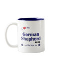 I Love My German Shepherd Mix (Male Dog) mugs