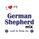 I Love My German Shepherd Mix (Male Dog) t-shirts by muttybuddy I Love My German Shepherd Mix (Male Dog) t-shirts
