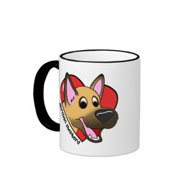 I Love my German Shepherd Mug by MenagerieMayhem