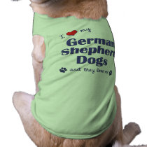 I Love My German Shepherds (Multiple Dogs) pet clothing