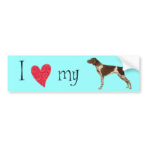 I Love my German Shorthaired Pointer Bumper Stickers