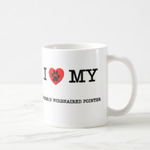 I LOVE MY GERMAN WIREHAIRED POINTER COFFEE MUGS