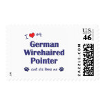 I Love My German Wirehaired Pointer (Female Dog) postage