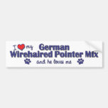 I Love My German Wirehaired Pointer Mix (Male Dog) Bumper Sticker
