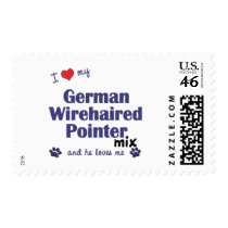 I Love My German Wirehaired Pointer Mix (Male Dog) Stamp