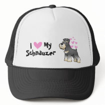 I Love My Giant/Standard/Miniature Schnauzer Mesh Hats