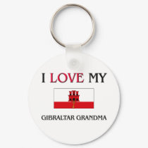 I Love My Gibraltar Grandma keychains