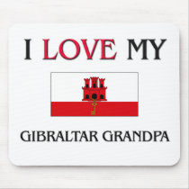 I Love My Gibraltar Grandpa mousepads