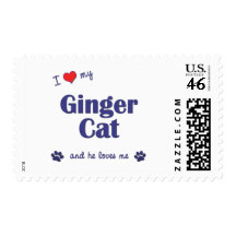I Love My Ginger Cat (Male Cat) Stamps