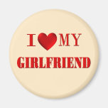 I Love My Girlfriend Magnets