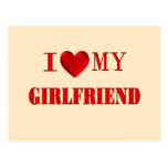 I Love My Girlfriend Postcard