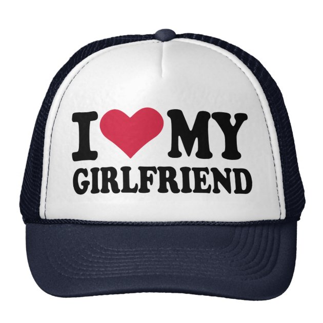 I love my girlfriend trucker hat-0
