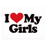 I Love My Girls Postcard
