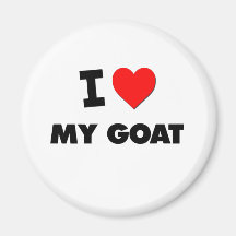 I Love My Goat Refrigerator Magnet