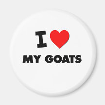 I Love My Goats Refrigerator Magnet
