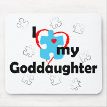 I Love My Goddaughter - Autism Mouse Pads