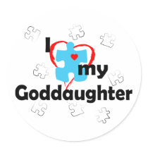 I Love My Goddaughter - Autism stickers