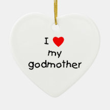 I Love My Godmother Christmas Ornament