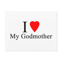 I love my godmother postcards