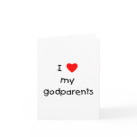 I Love My Godparents cards