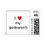 I Love My Godparents Postage Stamps