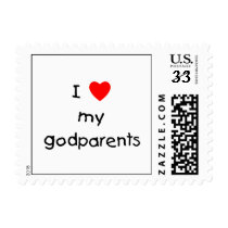 I Love My Godparents Stamp