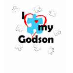 I Love My Godson - Autism T-shirt
