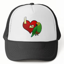 I Love my Golden Capped Conure hats