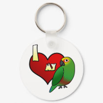 I Love my Golden Capped Conure keychains