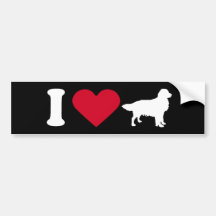 "I Love my Golden Retriever" Bumper Stickers
