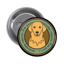 I Love My Golden Retriever Buttons