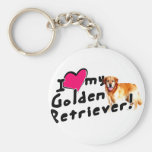 I love my Golden Retriever! Key Chains
