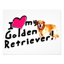 I love my Golden Retriever! Personalized Invite