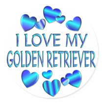 I Love My Golden Retriever stickers