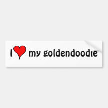 I Love My Goldendoodle Bumper Sticker