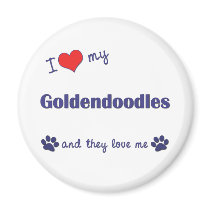 I Love My Goldendoodles (Multiple Dogs) magnets