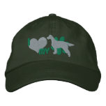 I Love my Gordon Setter Embroidered Hat (Green) embroidered hats