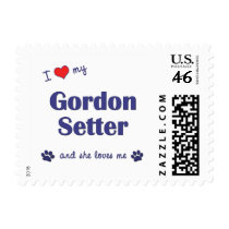 I Love My Gordon Setter (Female Dog) Stamp