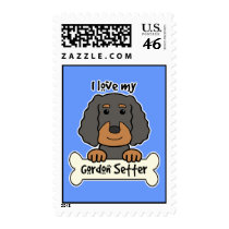 I Love My Gordon Setter Stamp