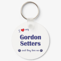 I Love My Gordon Setters (Multiple Dogs) keychains