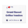 I Love My Grand Basset Griffon Vendeen (Male Dog) Postcards