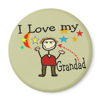 I Love My Grand Dad Magnets