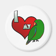 I Love my Grand Eclectus Refrigerator Magnets
