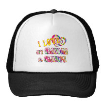 I Love My Grandma and Grandpa Trucker Hat